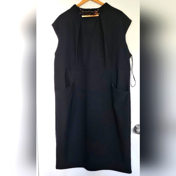 Gold Collar Cocktail Dress with Pockets - Picture 1 of 1